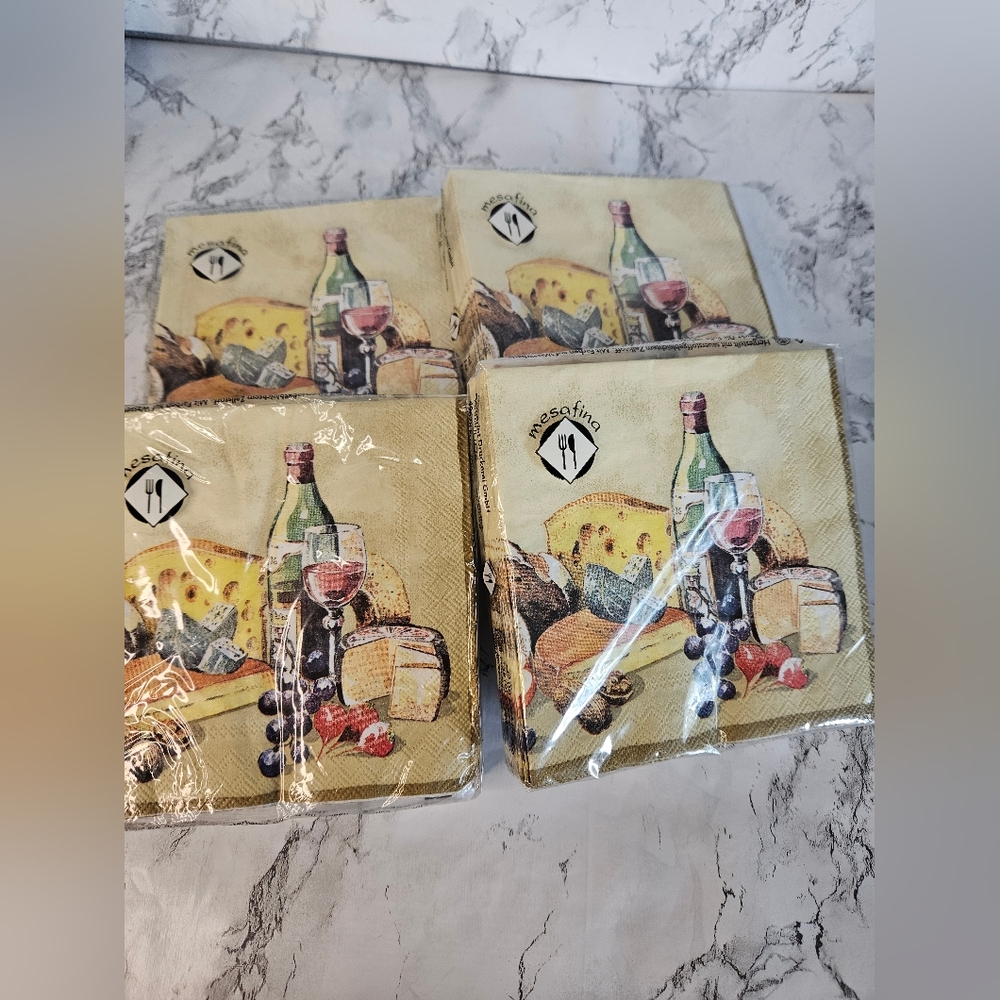 Wine and Cheese Party Paper Napkins